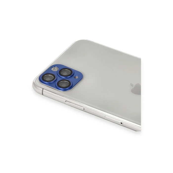 ieg™  iPhone 11 Pro Max Pers Alüminyum Kamera Lens - Lacivert