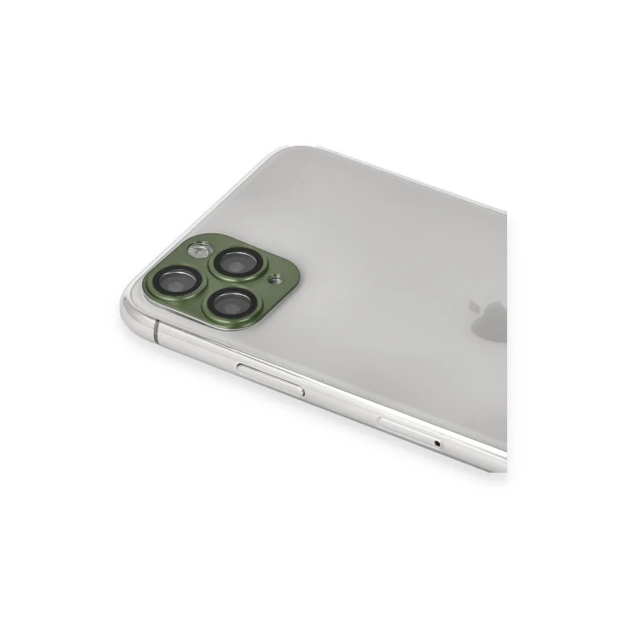 ieg™  iPhone 11 Pro Max Pers Alüminyum Kamera Lens - Yeşil