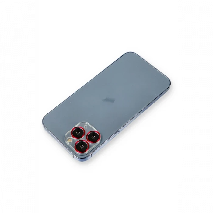 ieg™  iPhone 11 Pro Metal Kamera Lens Koruma Cam - Kırmızı
