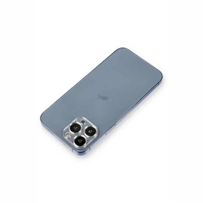ieg™  iPhone 12 Pro Max Metal Kamera Lens Koruma Cam - Gümüş