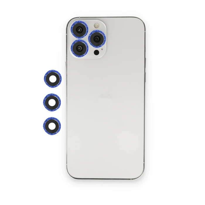 ieg™  iPhone 12 Pro Max Shine Kamera Lens - Lacivert