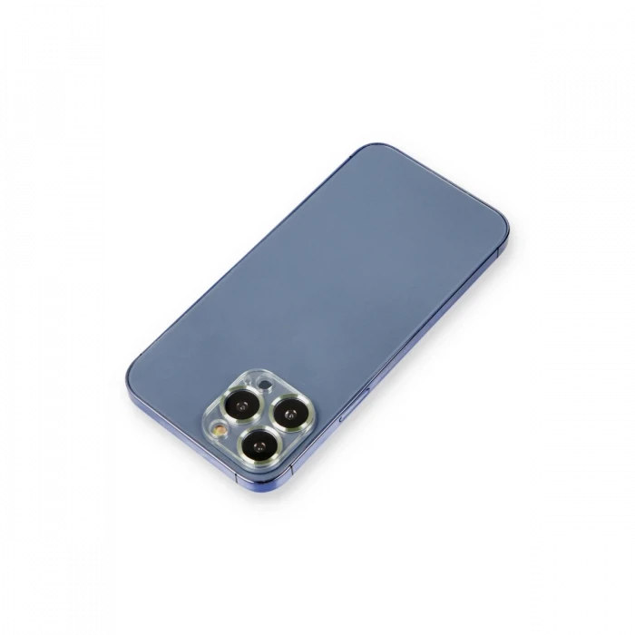 ieg™  iPhone 13 Pro Max Metal Kamera Lens Koruma Cam - Açık Yeşil
