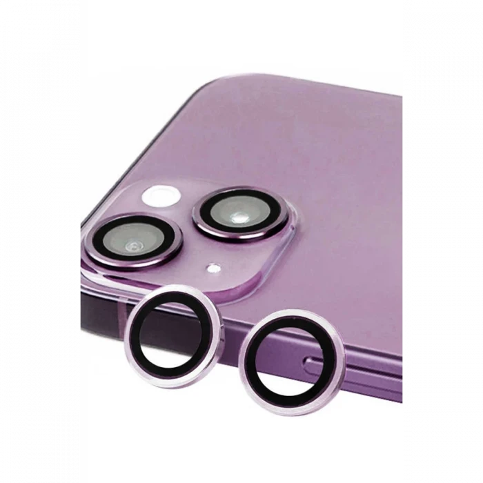 ieg™  iPhone 14 Plus Raze Metal Kamera Lens - Mor