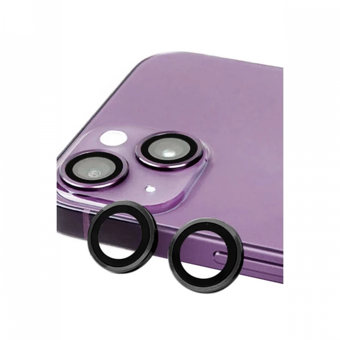 ieg™  iPhone 14 Plus Raze Metal Kamera Lens - Siyah