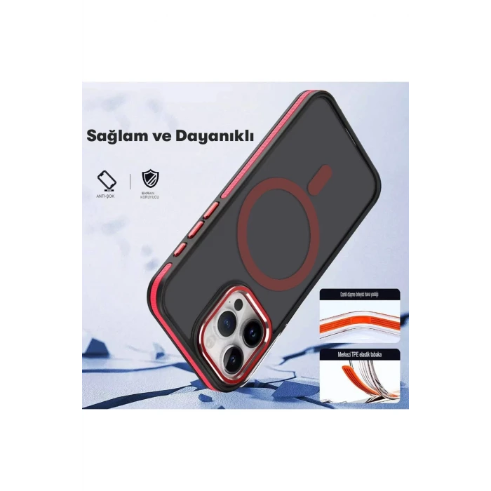 ieg™  iPhone 15 Pro Max Winner Magsafe Kapak - Derin Mor