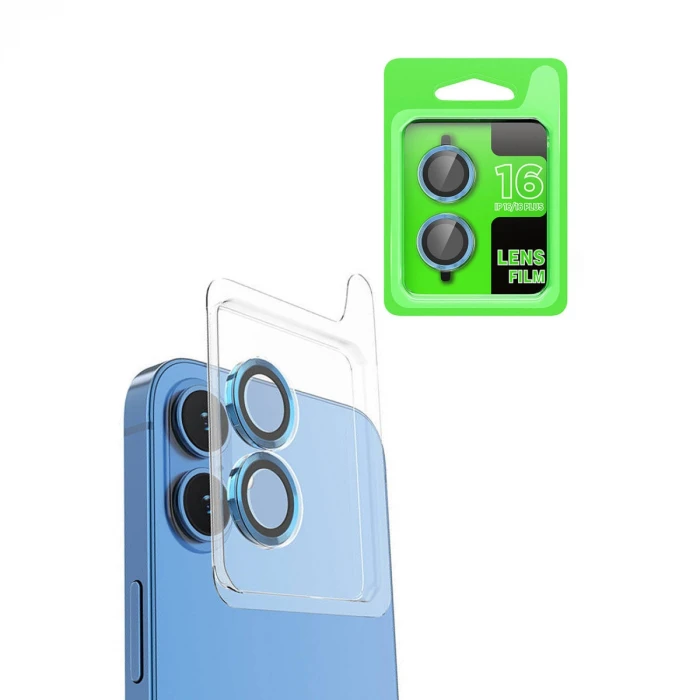 ieg™  iPhone 16 Raze Metal Kamera Lens - Lacivert