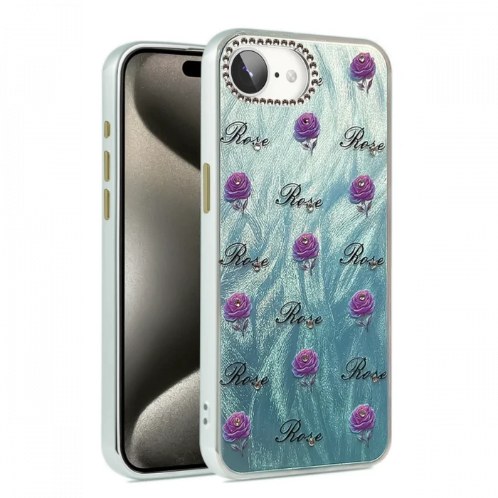 ieg™  iPhone 16E Kılıf Blade Aynalı Desenli Kapak - Desen 9