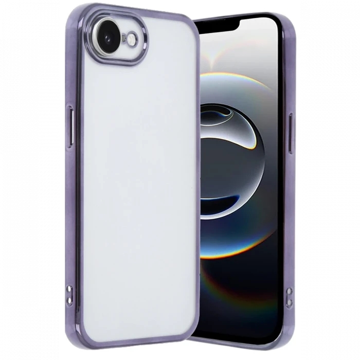 ieg™  iPhone 16E Kılıf Razer Lensli Silikon - Mor
