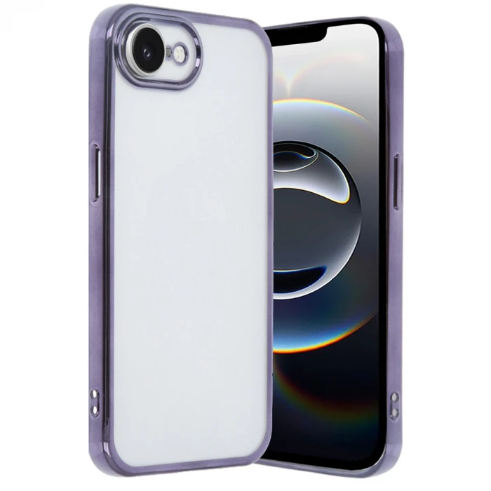 ieg™  iPhone 16E Kılıf Razer Lensli Silikon - Mor