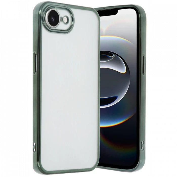 ieg™  iPhone 16E Kılıf Razer Lensli Silikon - Yeşil