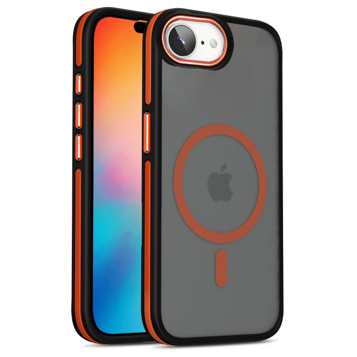 ieg™  iPhone 16E Winner Magsafe Kapak - Turuncu