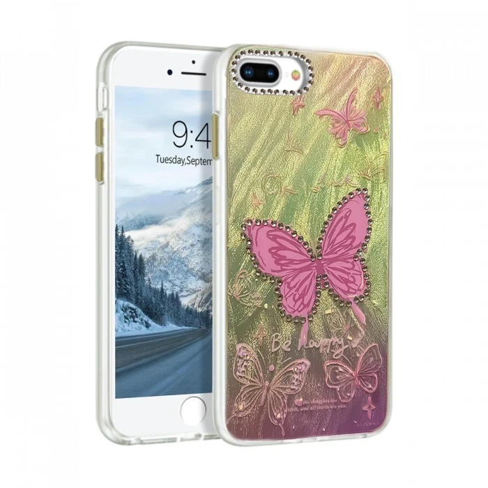 ieg™  iPhone 7 Plus Kılıf Blade Aynalı Desenli Kapak - Desen 5