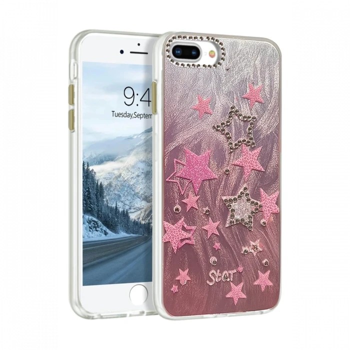 ieg™  iPhone 7 Plus Kılıf Blade Aynalı Desenli Kapak - Desen 7