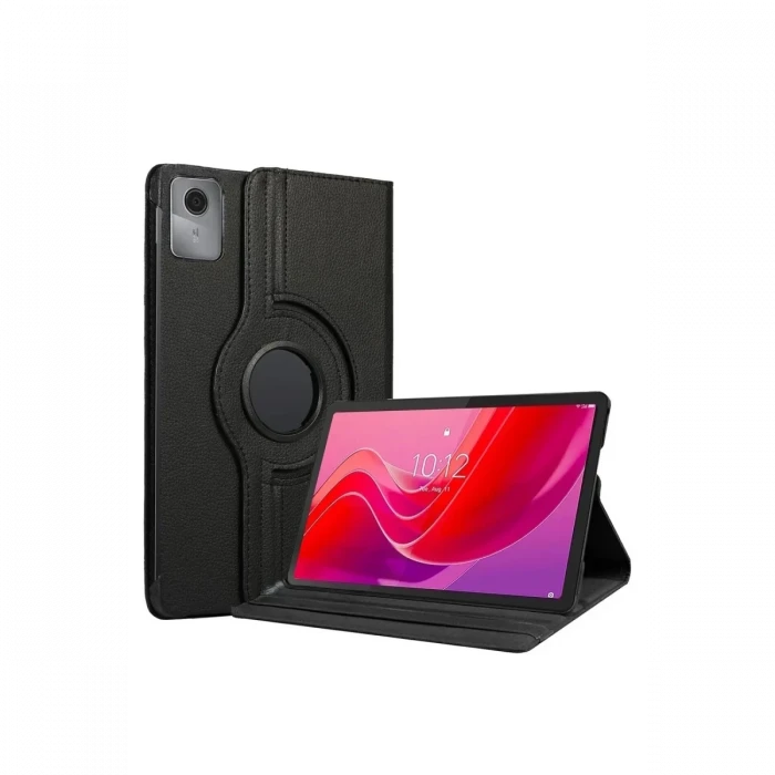 ieg™  Lenovo Tab M11 TB330FU 360 Tablet Deri Kılıf - Siyah