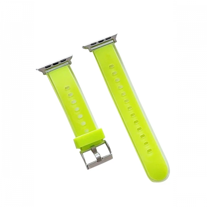 ieg™ Movenchy Watch 38mm Jelly Silikon Kordon - Yeşil