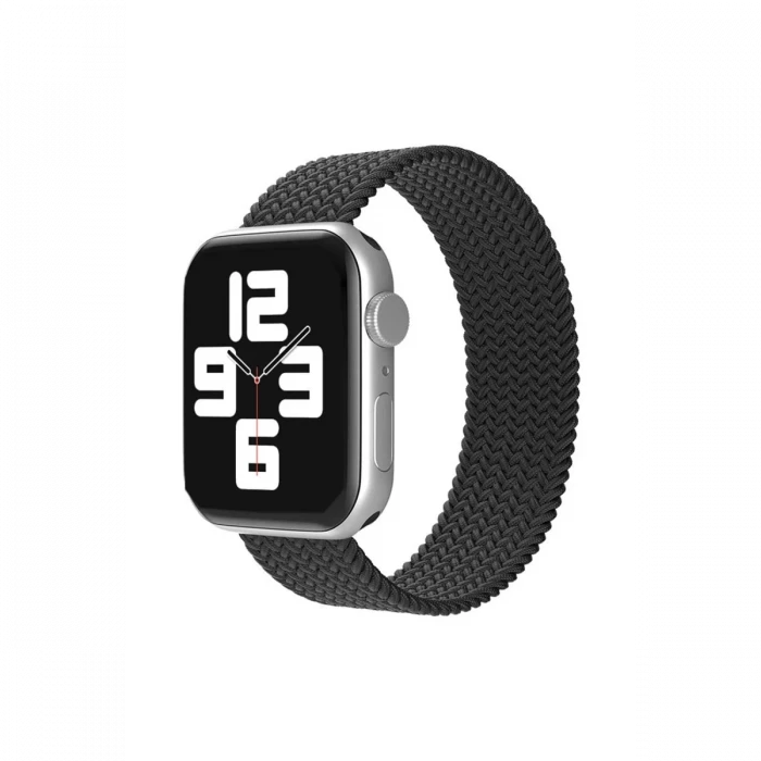 ieg™  Apple Watch 38mm Ayarlı Solo Silikon Kordon - Siyah