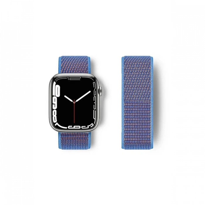 ieg™  Apple Watch 42mm Hasırlı Cırtcırtlı Kordon - Mor