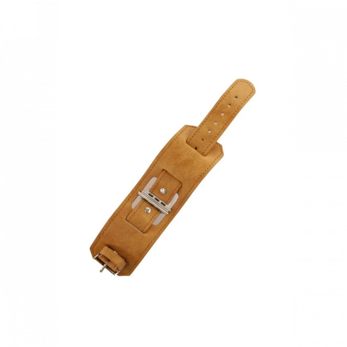 ieg™  Apple Watch 42mm NL17 Deri Kordon - Taba