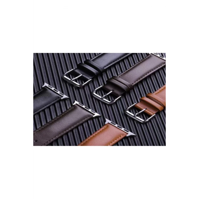 ieg™  Apple Watch 42mm NL26 Deri Kordon - Taba