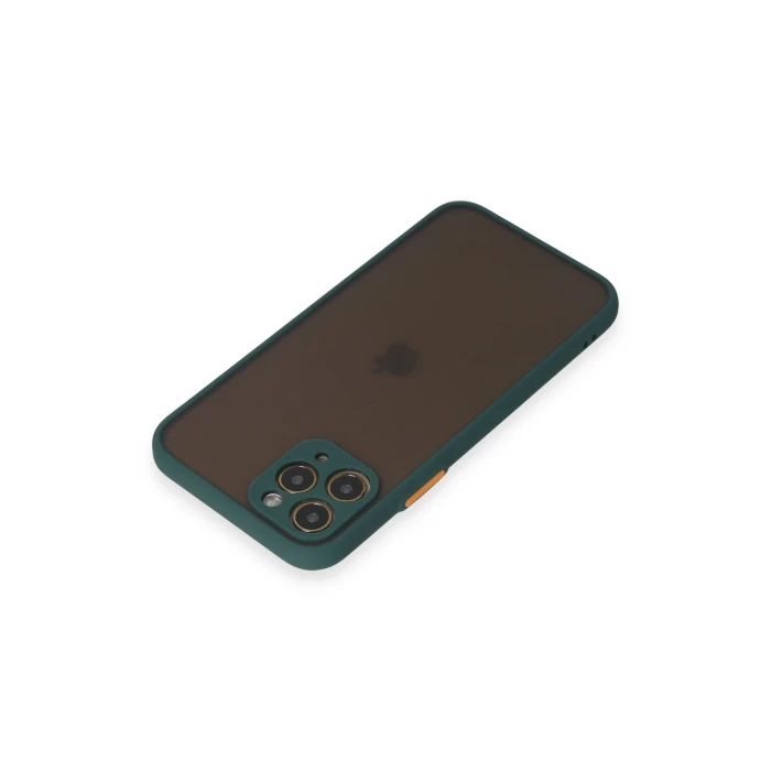 ieg™  iPhone 11 Pro Kılıf Montreal Silikon Kapak - Yeşil