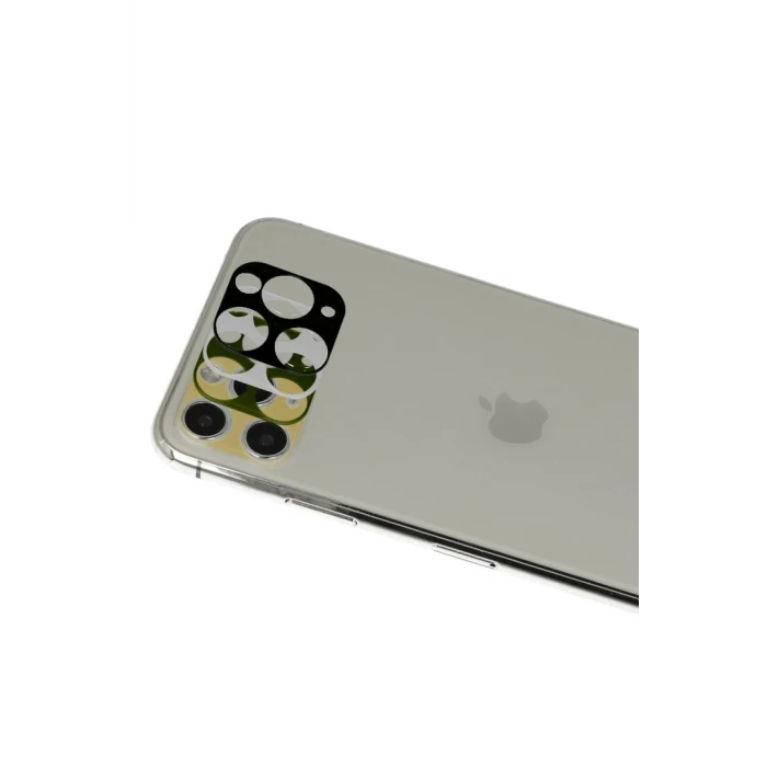 ieg™  iPhone 11 Pro Max Rainbow Kamera Lens Koruma Cam - Gold