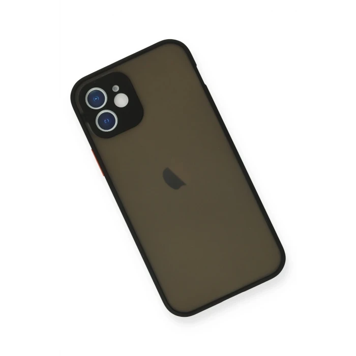 ieg™  iPhone 12 Mini Kılıf Montreal Silikon Kapak - Siyah