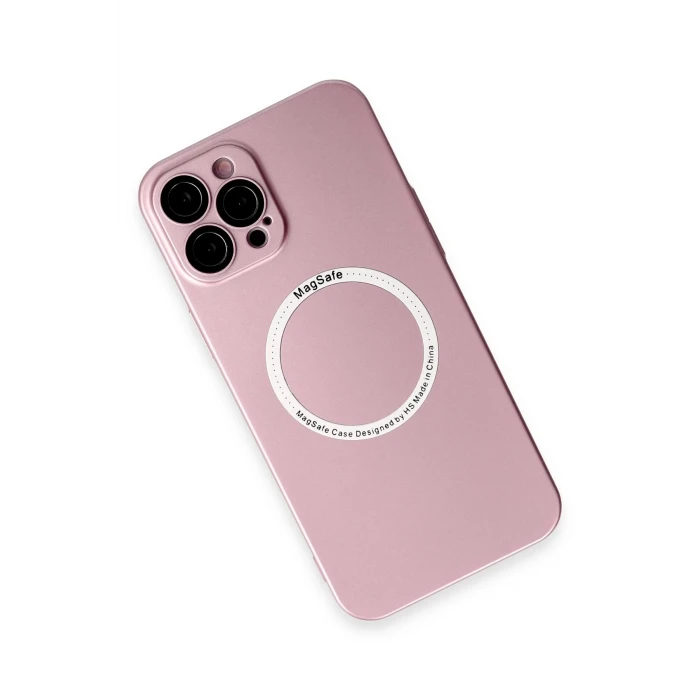 ieg™  iPhone 12 Pro Kılıf Jack Magneticsafe Lens Silikon - Rose Gold