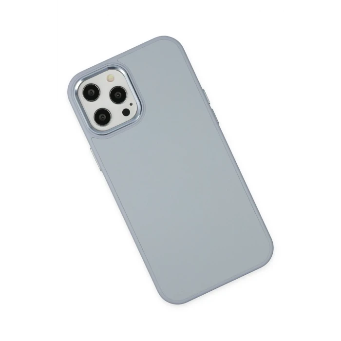 ieg™  iPhone 12 Pro Max Kılıf Asya Deri Silikon - Sierra Blue