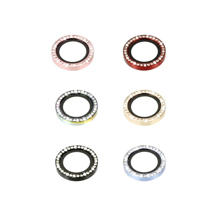 ieg™  iPhone 14 Diamond Kamera Lens - Kırmızı