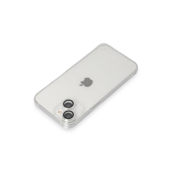 ieg™  iPhone 14 Kılıf Luko Lens Silikon - Gümüş