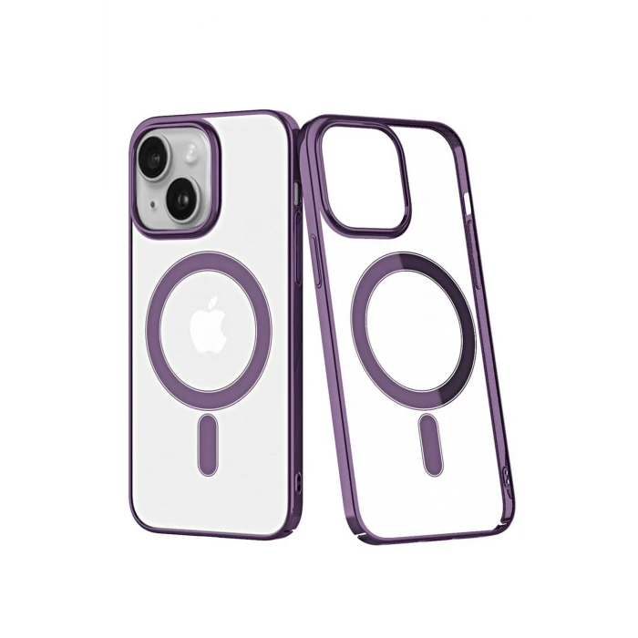 ieg™  iPhone 14 Plus Kılıf Element Magneticsafe Sert Kapak - Mor