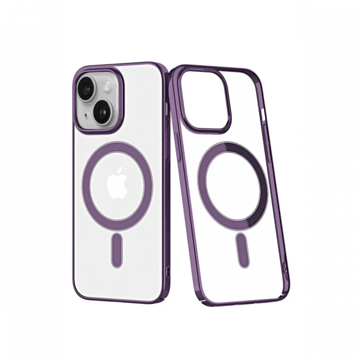 ieg™  iPhone 14 Plus Kılıf Element Magneticsafe Sert Kapak - Mor