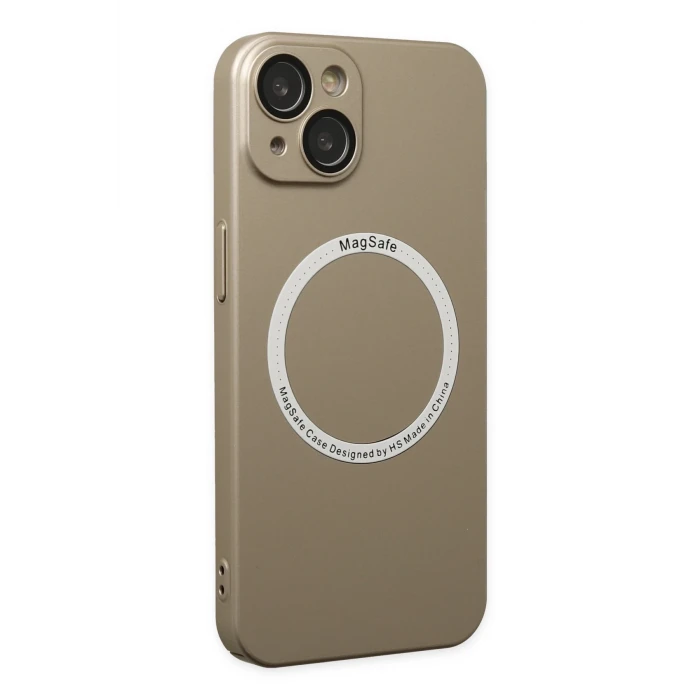 ieg™  iPhone 14 Plus Kılıf Jack Magneticsafe Lens Silikon - Gold
