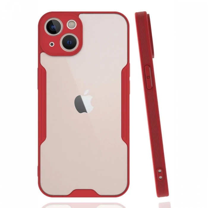 ieg™  iPhone 14 Plus Kılıf Platin Silikon - Kırmızı