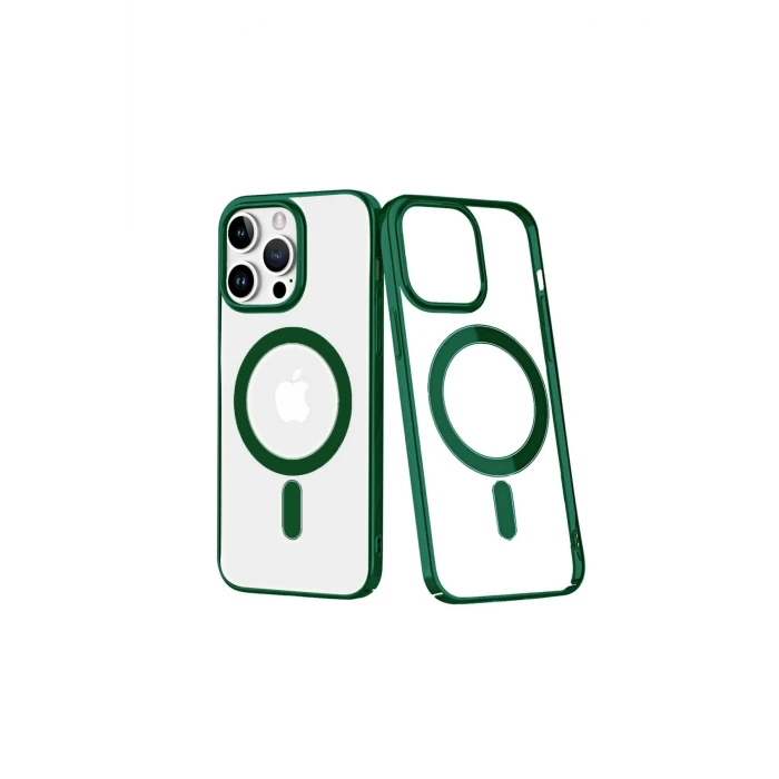 ieg™  iPhone 14 Pro Kılıf Element Magneticsafe Sert Kapak - Köknar Yeşili