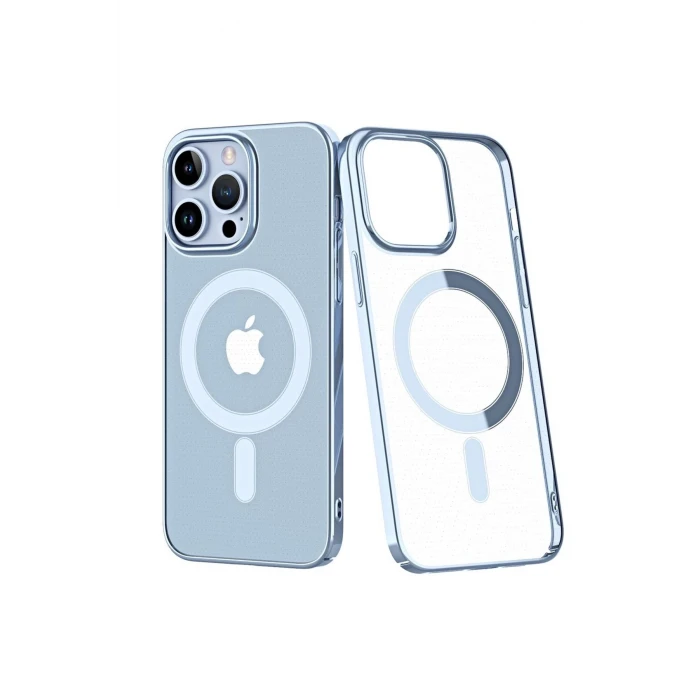 ieg™  iPhone 14 Pro Max Kılıf Element Magneticsafe Sert Kapak - Sierra Blue