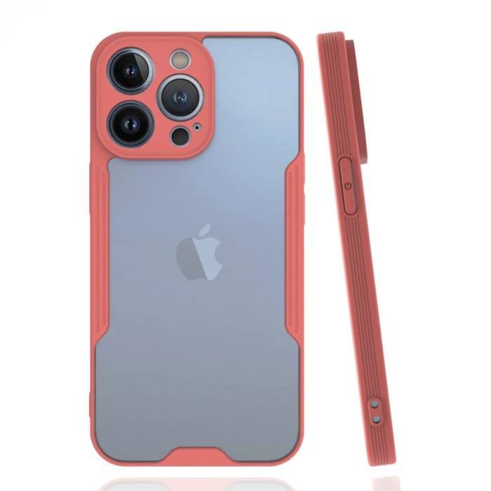 ieg™  iPhone 14 Pro Max Kılıf Platin Silikon - Pembe