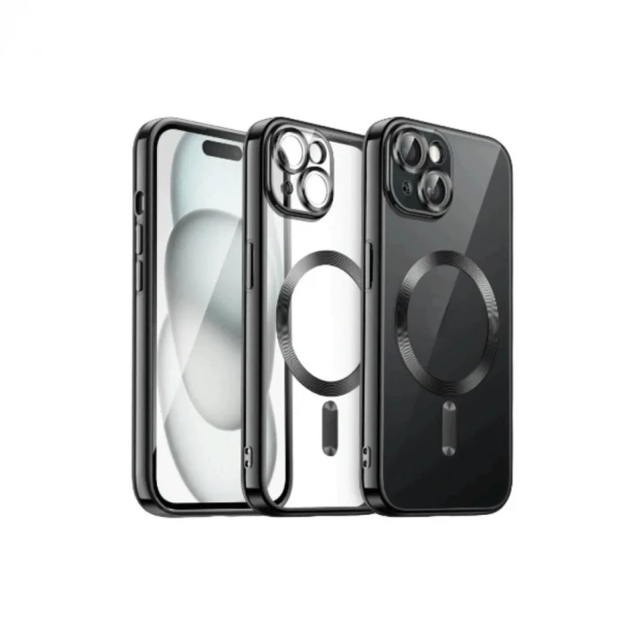 ieg™  iPhone 15 Kılıf Kross Magneticsafe Kapak - Siyah