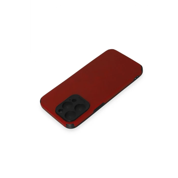 ieg™  iPhone 15 Pro Kılıf Loop Deri Silikon - Kırmızı