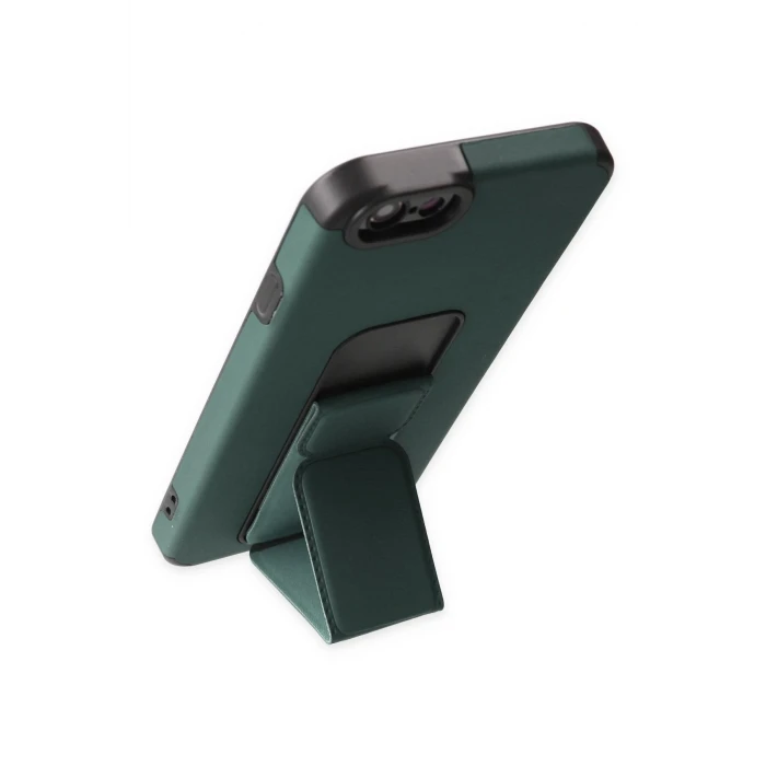 ieg™  iPhone 6 Kılıf Mega Standlı Silikon - Yeşil