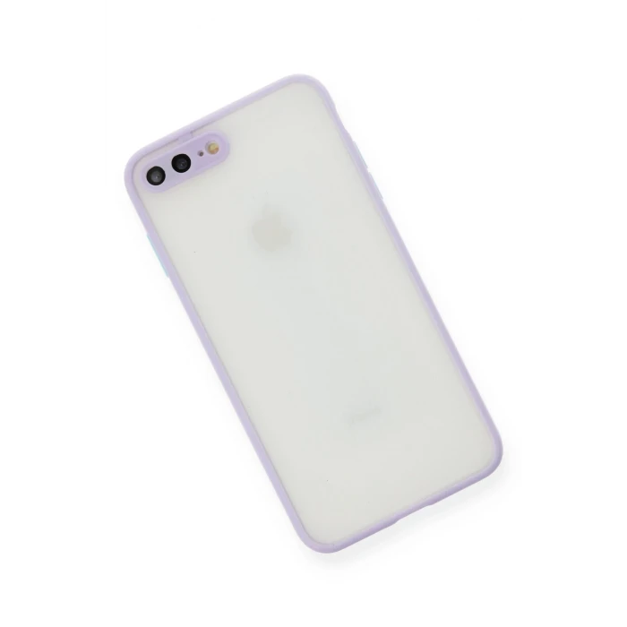 ieg™  iPhone 7 Plus Kılıf Montreal Silikon Kapak - Mor