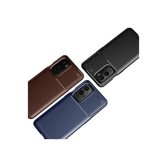 ieg™  One Plus 9 Pro Kılıf Auto Focus Karbon Kapak - Siyah