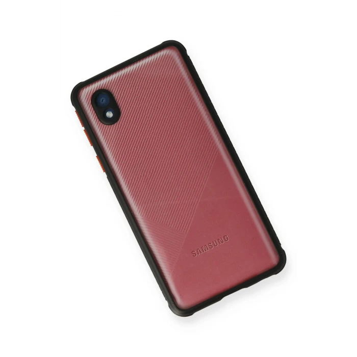 ieg™  Samsung Galaxy A01 Core Kılıf Miami Şeffaf Silikon - Siyah