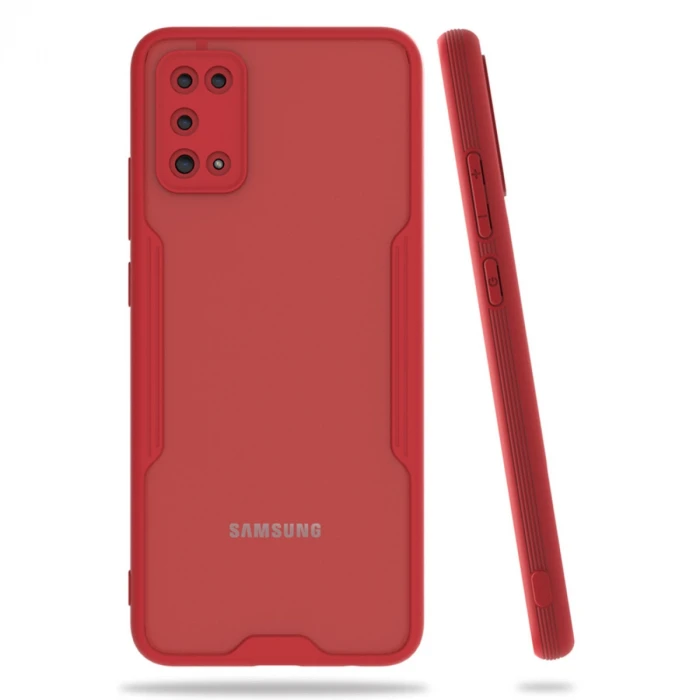 ieg™  Samsung Galaxy A02S Kılıf Platin Silikon - Kırmızı