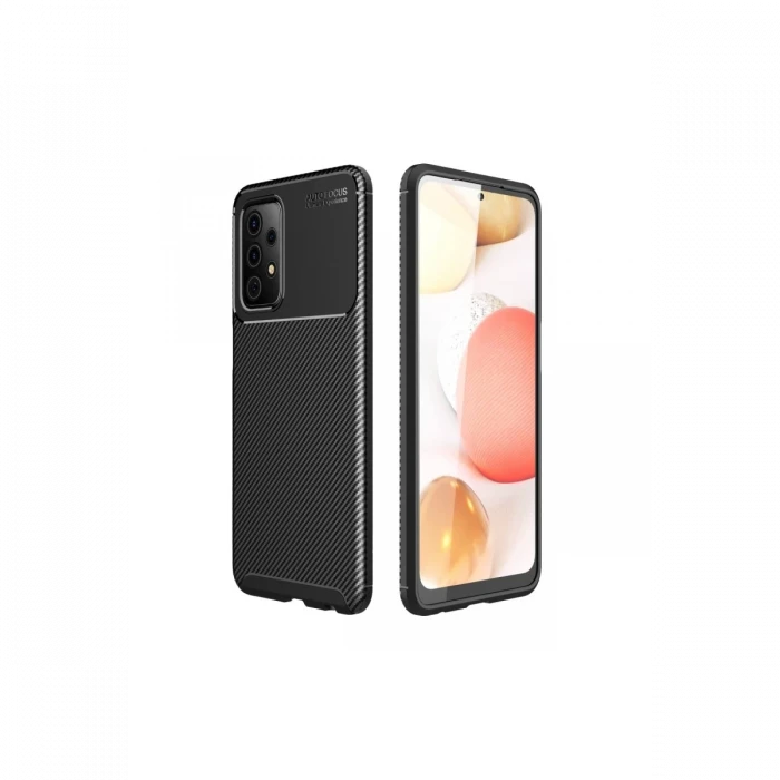 ieg™  Samsung Galaxy A52 Kılıf Auto Focus Karbon Kapak - Siyah