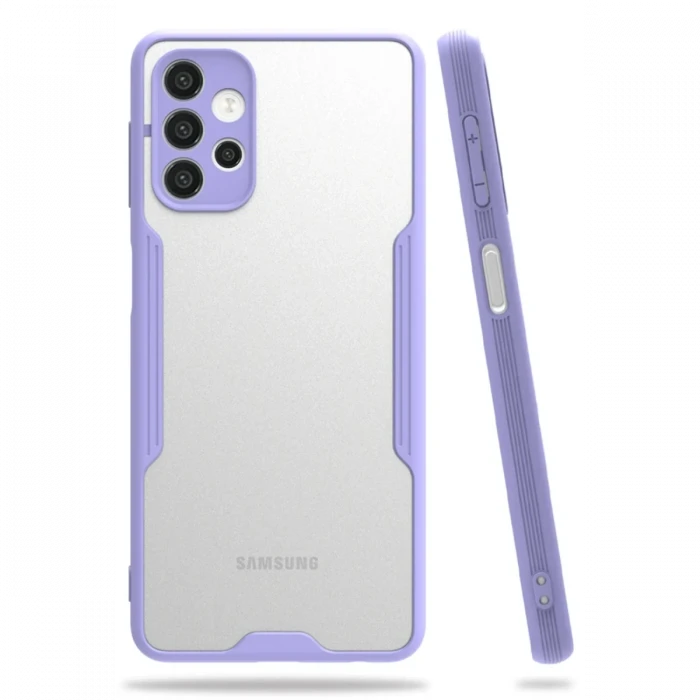 ieg™  Samsung Galaxy A72 Kılıf Platin Silikon - Lila