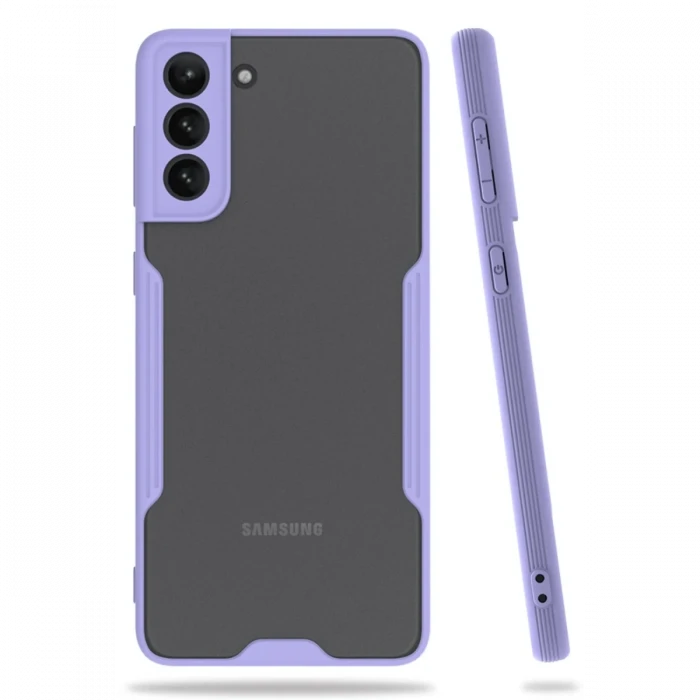 ieg™  Samsung Galaxy S21 Plus Kılıf Platin Silikon - Lila