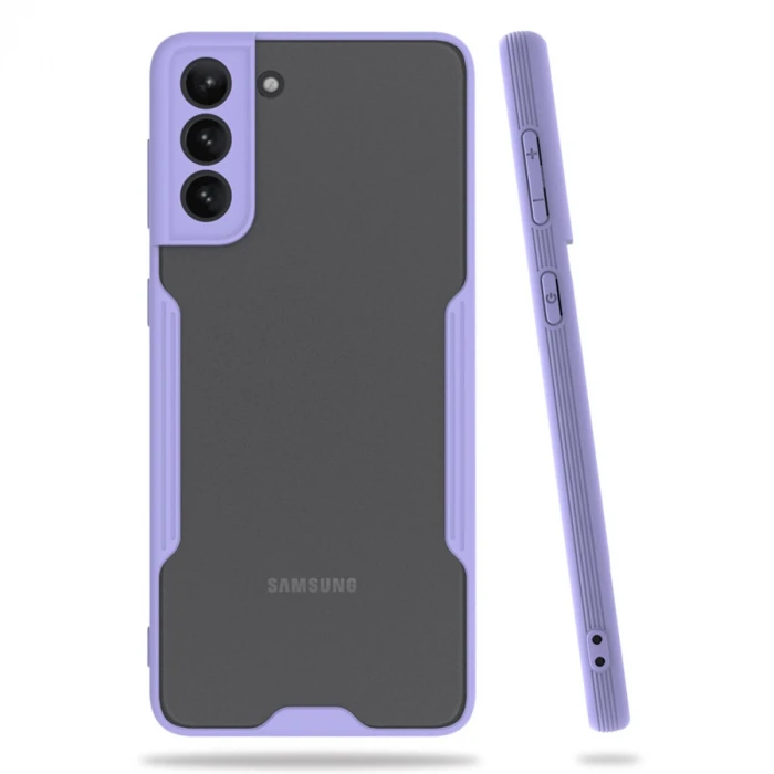 ieg™  Samsung Galaxy S21 Plus Kılıf Platin Silikon - Lila