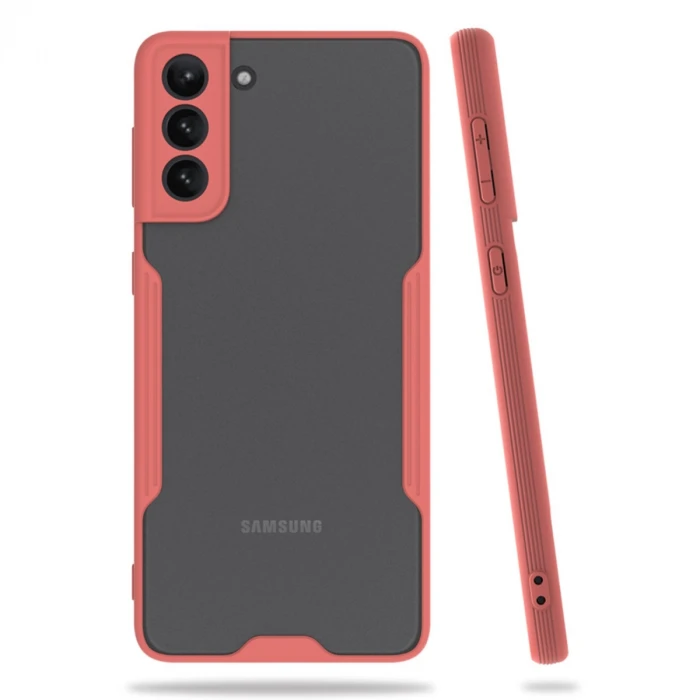 ieg™  Samsung Galaxy S21 Plus Kılıf Platin Silikon - Pembe