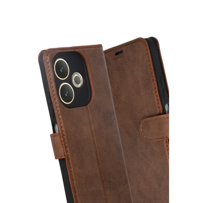 ieg™  Oppo A5 Pro 4G Trend S Plus Kapaklı Kılıf - Taba